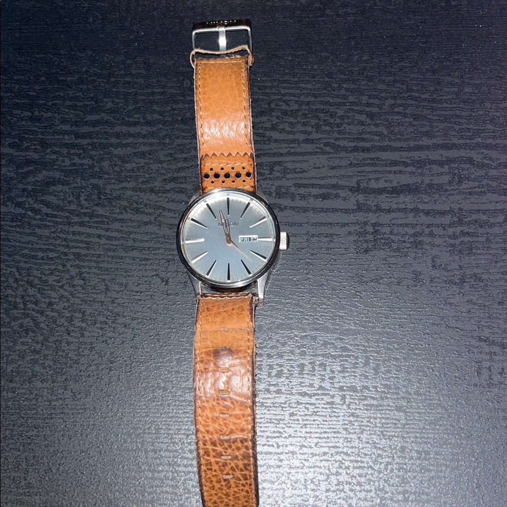 Nixon Silver and Brown Watch